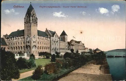 Koblenz Rhein Regierungsgebaeude Grand Hotel Bellevue Kat. Koblenz