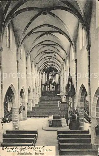 Landau Pfalz Stiftskirche innen Kat. Landau in der Pfalz