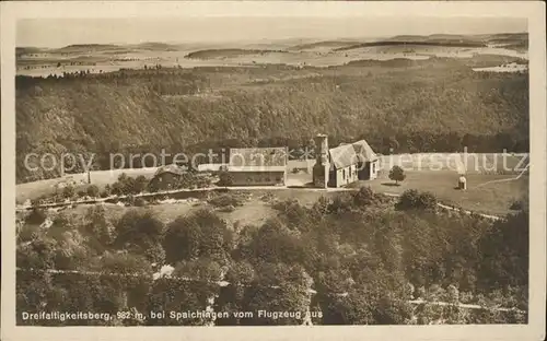 Spaichingen Dreifaltigkeitsberg und Kirche Fliegeraufnahme Kat. Spaichingen