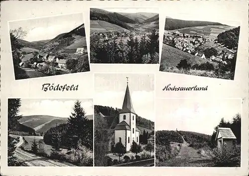 Boedefeld Orts und Teilansichten Panorama Kirche Kat. Schmallenberg