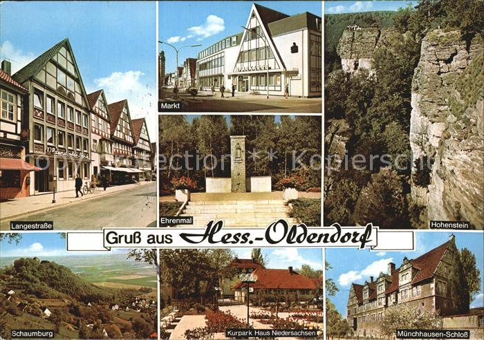 Hessisch Oldendorf Markt Hohenstein Langestrasse Schaumburg Ehrenmal ...