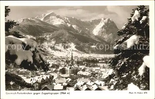 Garmisch Partenkirchen mit Zugspitze Kat. Garmisch Partenkirchen