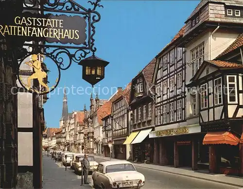 Hameln Osterstrasse mit Marktkirche Kat. Hameln