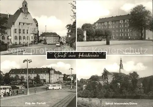 Heidenau Sachsen Heidenau Sued Platz der Freiheit Rathaus Schloss Weesenstein  Kat. Heidenau