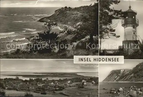 Insel Hiddensee Hucke bei Kloster Leuchtturm Nordufer Kat. Insel Hiddensee
