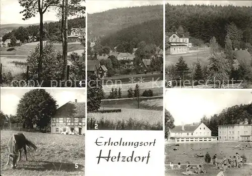 Hetzdorf Halsbruecke Bergschloesschen HOG Erholung Bad Sumpfmuehle Kat. Halsbruecke