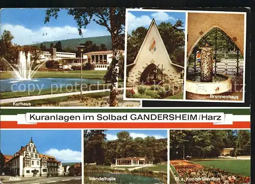 Gandersheim Bad Kuranlagen Solbad Wandelhalle Brunnehaus Abtei  Kat. Bad Gandersheim