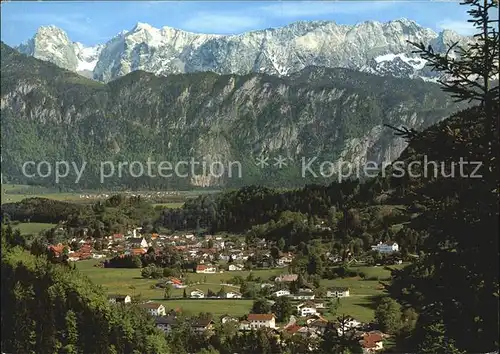 Oberaudorf mit Kaisergebirge Kat. Oberaudorf