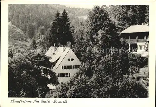 Berneck Fichtelgebirge Sanatorium Zur Quelle Kat. Bad Berneck