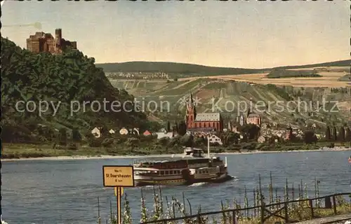 Oberwesel Rhein mit Schoenburg Kat. Oberwesel am Rhein