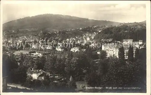 Baden Baden Blick von Leopoldshoehe Kat. Baden Baden