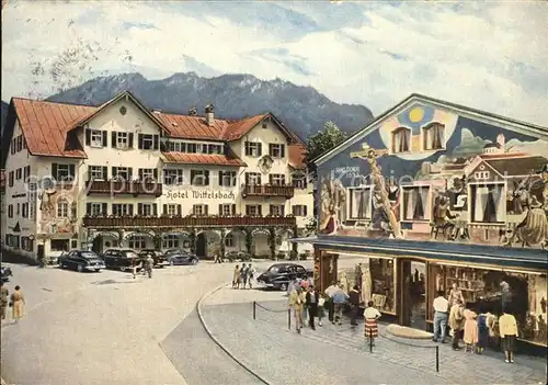 Oberammergau Hotel Wittelsbach Fresko Das Geluebde 1633 Passionsspielort Kat. Oberammergau