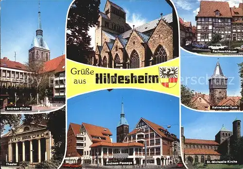 Hildesheim Andreas Kirche Fachwerkhaeuser Andreas Passage Theater Kat. Hildesheim