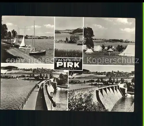 Pirk Burgstein Talsperre Sperrmauer Stausee Segeln Camping Kat. Burgstein Plauen