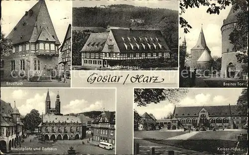 Goslar Marktplatz Rathaus Breites Tor Kaiser Haus Kat. Goslar
