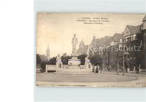 Koblenz Rhein Artillerie Denkmal Kat. Koblenz