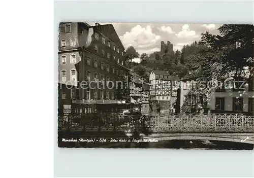 Monschau Rotes Haus und Burgruine Haller Kat. Monschau