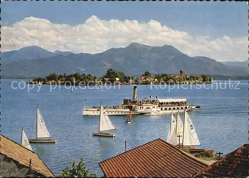 Fraueninsel Chiemsee Hochfelln Hochgern Kat. Chiemsee