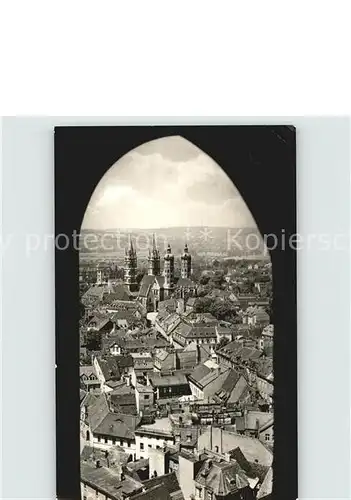 Naumburg Saale Blick von der Wenzelskirche auf den Dom Kat. Naumburg