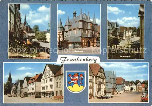 Frankenberg Eder Rathaus Obermarkt Untermarkt Kat. Frankenberg (Eder)