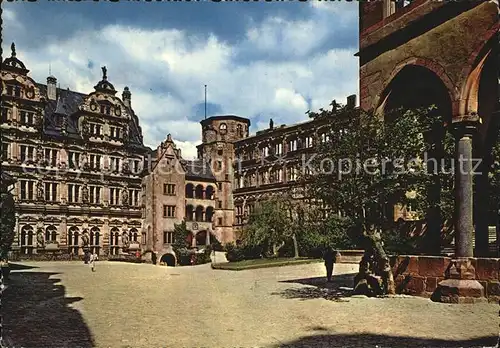 Heidelberg Neckar Schlosshof Kat. Heidelberg