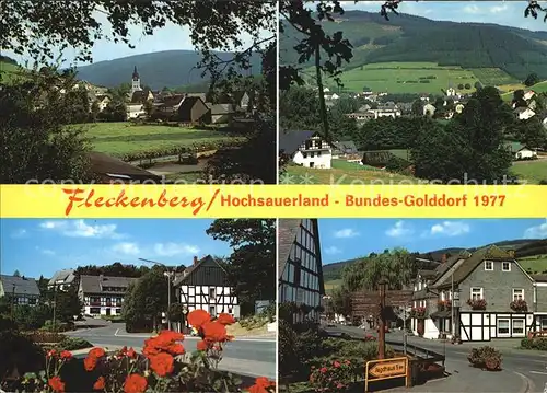 Fleckenberg Teilansicht Panorama Dorfmotive Kat. Schmallenberg