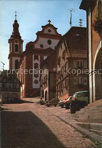 Ettenheim Kirchberg mit Pfarrkirche Kat. Ettenheim