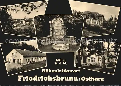 Friedrichsbrunn Harz Teilansichten Gruendungsbrunnen Kat. Friedrichsbrunn