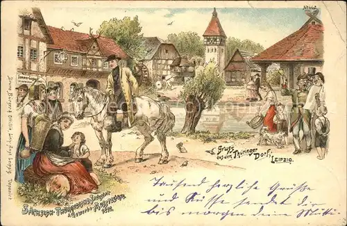 Ausstellung Industrie Gewerbe Leipzig 1897 Verlag Buerger Nr. 442 Pferd  Kat. Leipzig