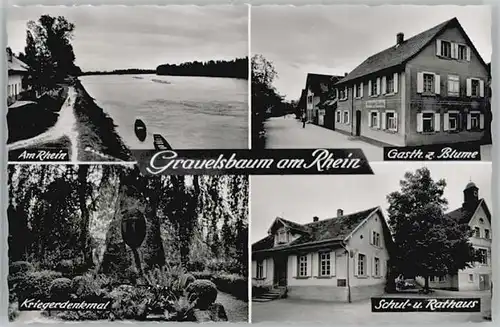 Grauelsbaum Gasthaus zur Blume Schule Rathaus * / Lichtenau /Rastatt LKR