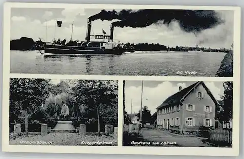 Grauelsbaum Gasthaus zum Salmen Dampfer * / Lichtenau /Rastatt LKR