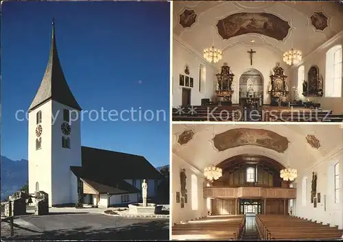 Amden SG Katholische Pfarrkirche innen aussen Kat. Amden