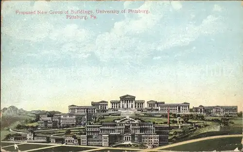Pittsburg Pennsylvania Proposed New Group of Buildings University Kat. United States