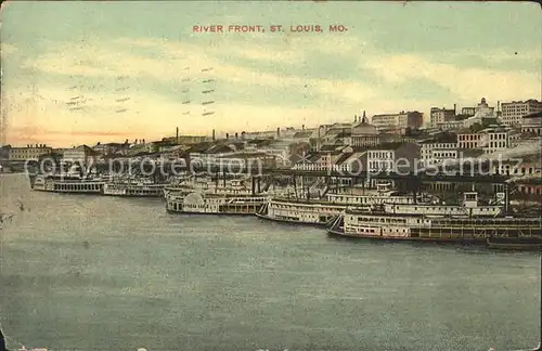 Saint Louis Missouri River Front Steamer Kat. United States