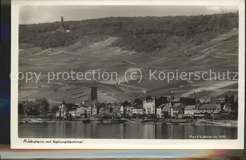 kk65382 Foto Zeitz F.G. Nr. 1090 Ruedesheim Nationaldenkmal Kategorie. Berchtesgaden Alte Ansichtskarten