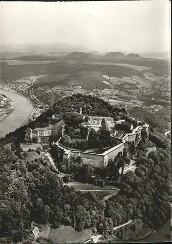 Saechsische Schweiz Festung Koenigsstein Fliegeraufnahme