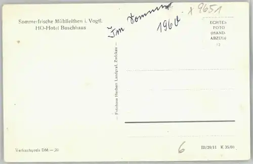 Klingenthal Vogtland Muehlleithen Hotel Buschhaus * / Klingenthal Sachsen /Vogtlandkreis LKR