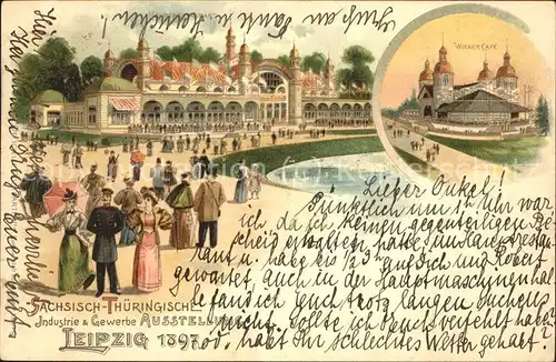 Ausstellung Industrie Gewerbe Leipzig 1897 Nr. 4 Wiener Cafe Saechsisch Thueringische Kat. Leipzig