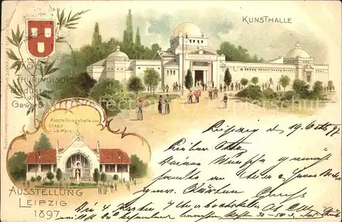 Ausstellung Industrie Gewerbe Leipzig 1897 Nr.16 Thueringische Kunsthalle Kat. Leipzig