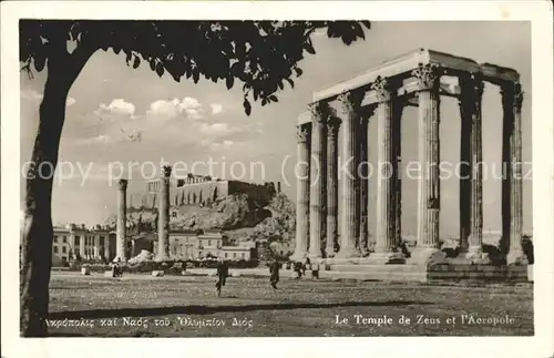 Athenes Athen Le Temple de Zeus et l Aeropole Kat. Griechenland