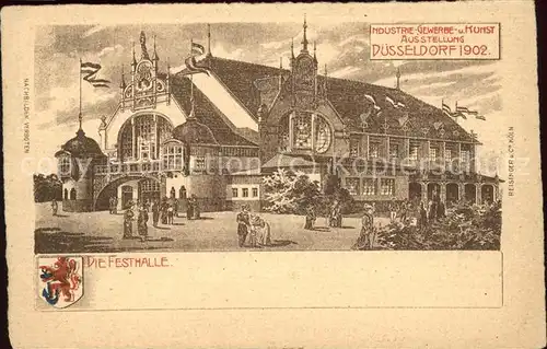 Ausstellung Industrie Gewerbe Kunst Duesseldorf 1902  Festhalle Ausstellungsloose Kat. Duesseldorf