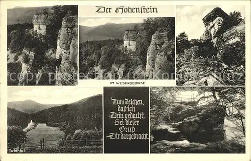 Wesergebirge Der Hohenstein Kat. Rinteln