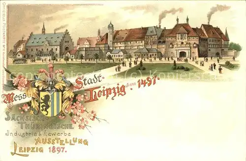 Ausstellung Industrie Gewerbe Leipzig 1897 Saechsisch Thueringische  Kat. Leipzig