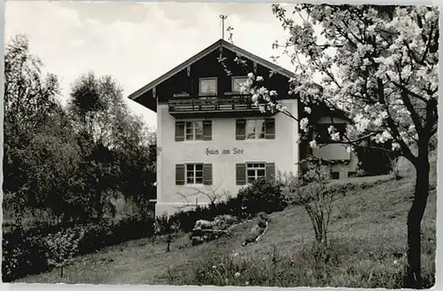 Hoeglwoerth Hotel Haus am See ungelaufen ca. 1955 / Anger /Berchtesgadener Land LKR