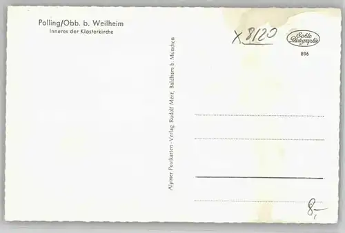 Polling Oberbayern Polling bei Weilheim ungelaufen ca. 1955 / Polling /Weilheim-Schongau LKR