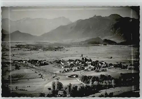 Eschenlohe Fliegeraufnahme o 1959 / Eschenlohe /Garmisch-Partenkirchen LKR