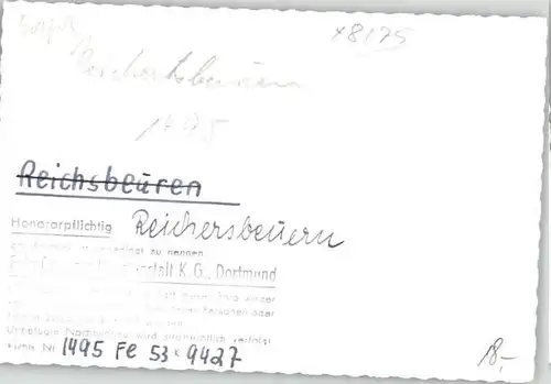 Reichersbeuern Reichersbeuern Fliegeraufnahme o 1953 / Reichersbeuern /Bad Toelz-Wolfratshausen LKR