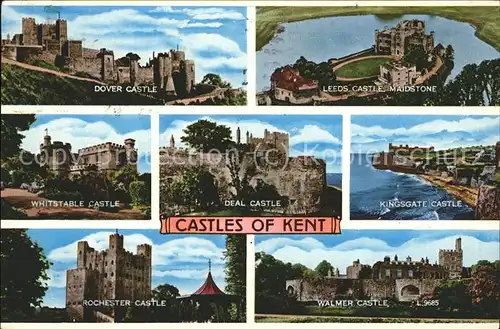 England UK Castles of Kent   Dover Leeds Whitstable Kingsgate Rochester Walmer Kat. United Kingdom