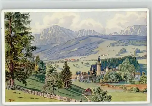 Hoeglwoerth Kuenstlerkarte Bauer x 1935 / Anger /Berchtesgadener Land LKR