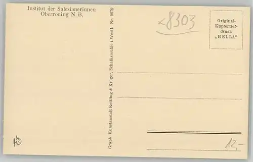 Oberroning Oberroning Laaber Salesianerinnen Institut Physikalien Kabinett ungelaufen ca. 1920 / Rottenburg a.d.Laaber /Landshut LKR